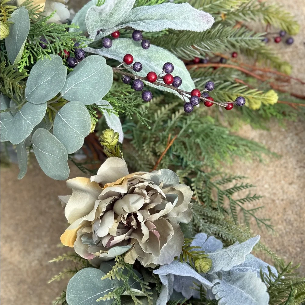 Frontgate Peony Garland - 9 ft - NWT